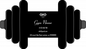 gym business card