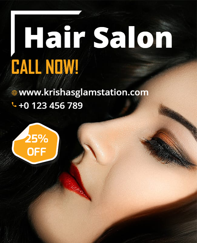 hair salon flyer template