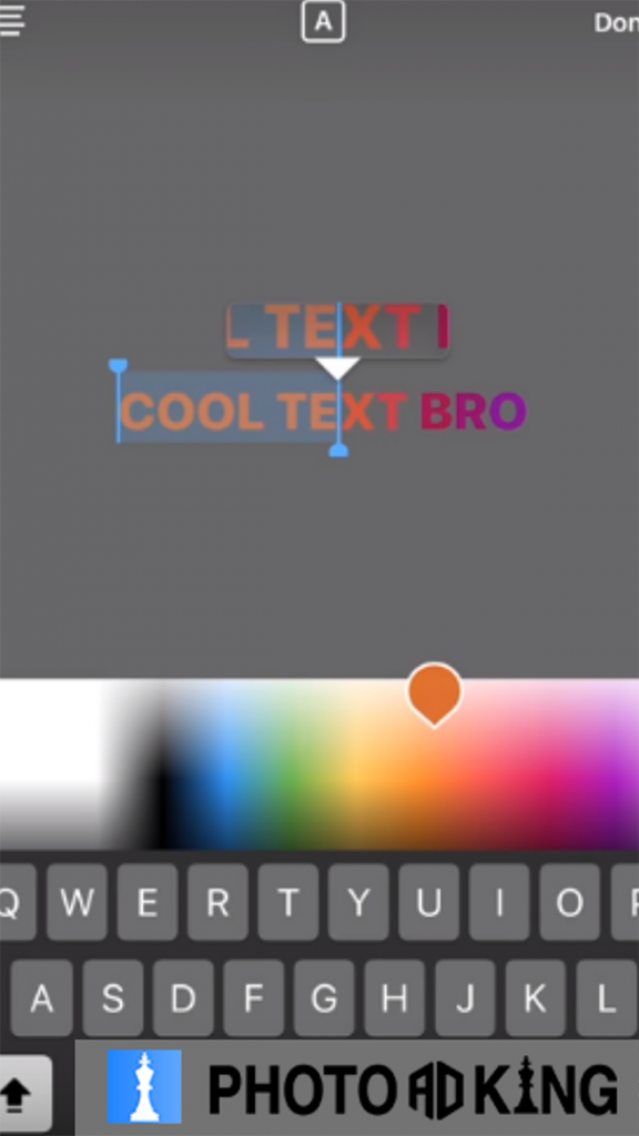 instagram rainbow colour text