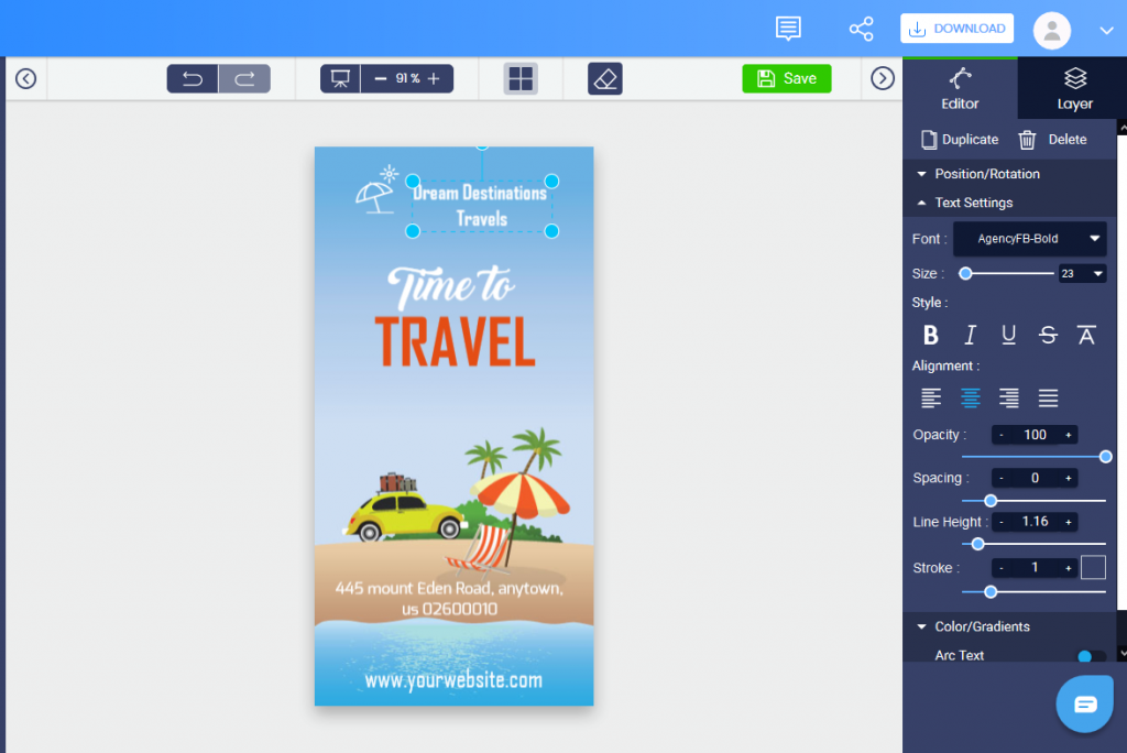 photoadking screen shot travel template