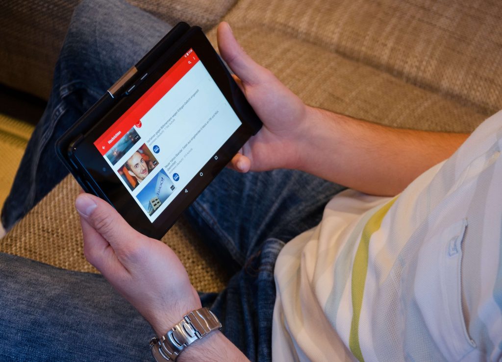 youtube on the tablet