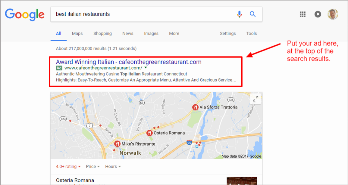 Гугл карты кафе. Google search campaign. Campaign example