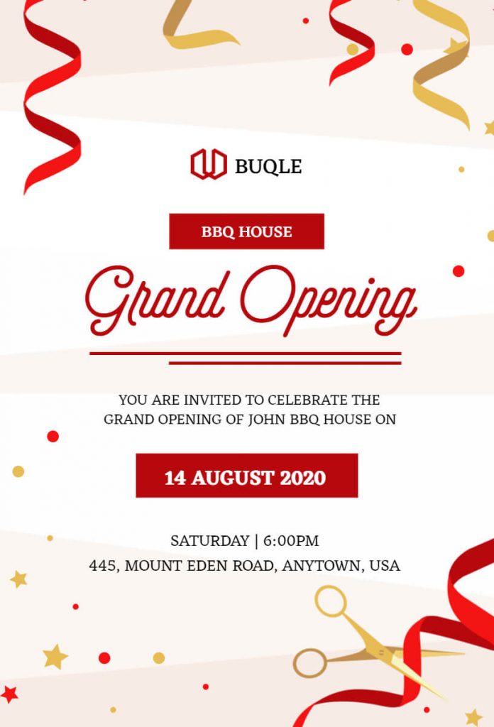 Grand Opening Invitation Template