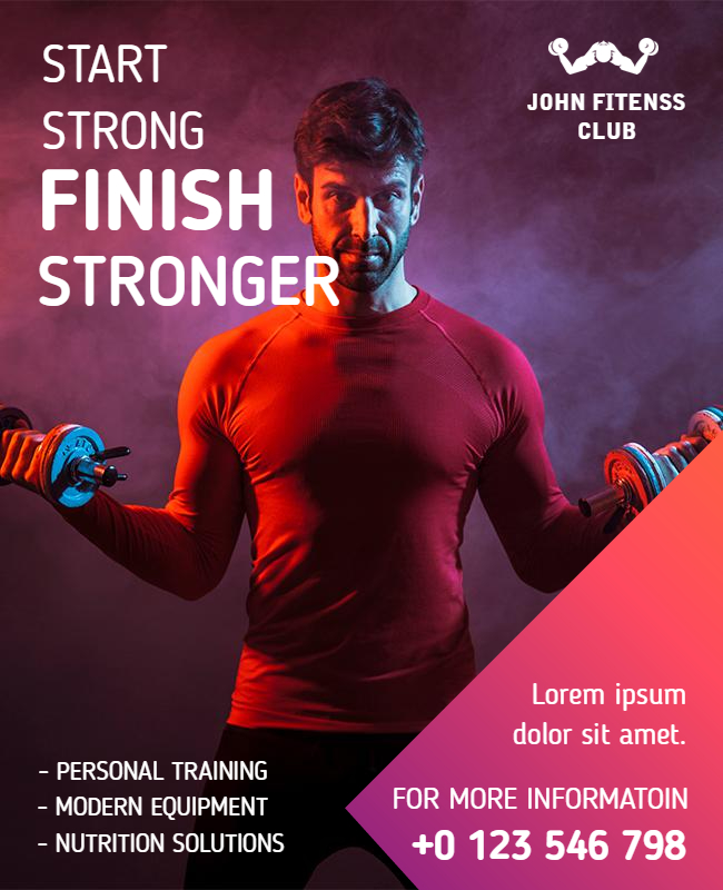 gym flyer design