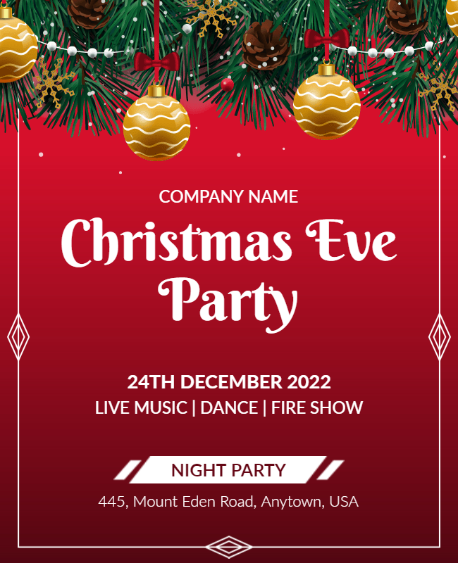 Christmas party flyer design