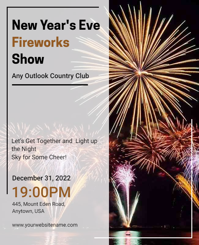 New year party flyer design