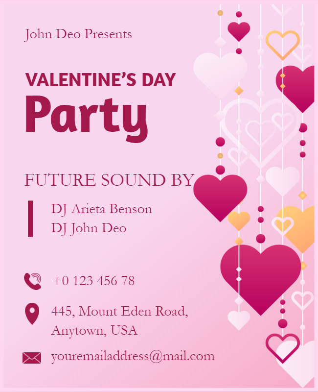 Valentine's Day Party flyer ideas