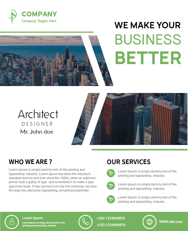 Construction Flyer design examples