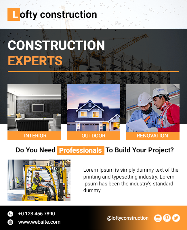 Construction flyer design examples