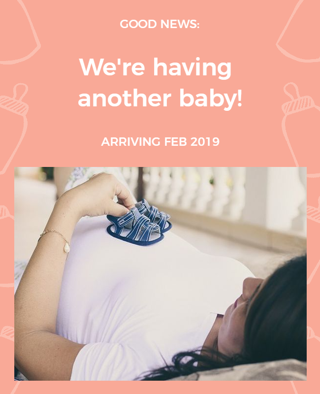 Pregnancy announcement flyer design samples