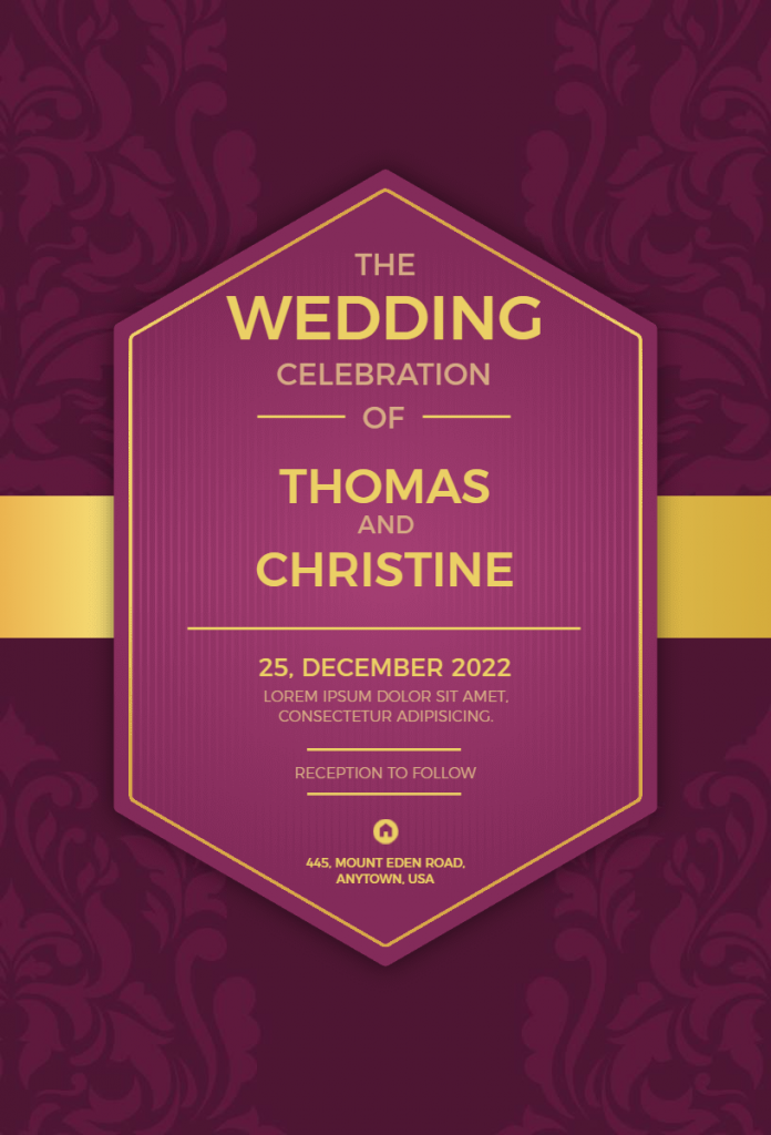 Wedding invitation template ideas