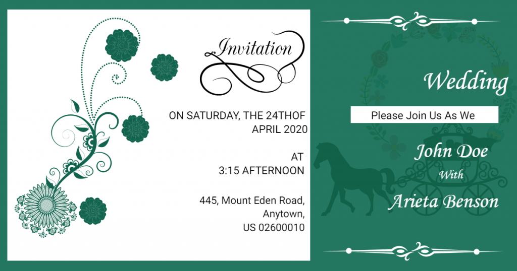 Wedding invitation template illustrative