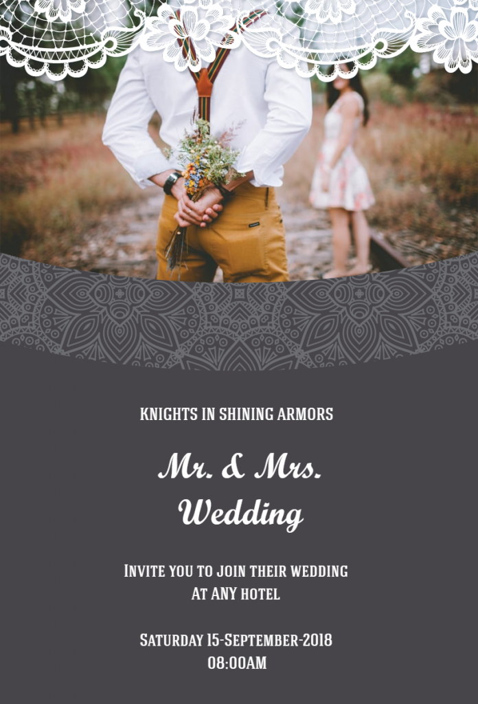 Wedding invitation template examples
