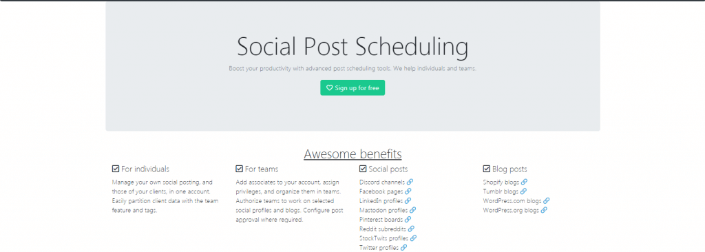 SocialOomph facebook post scheduling tool