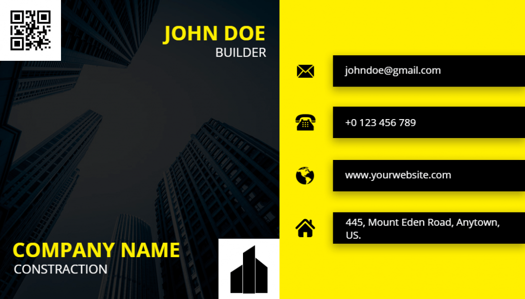 Business card design example