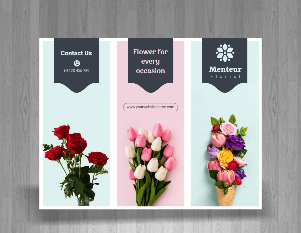 florist pamphlet design example