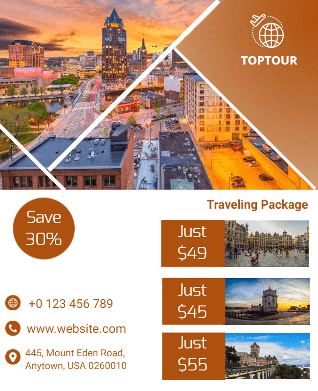 travel template design