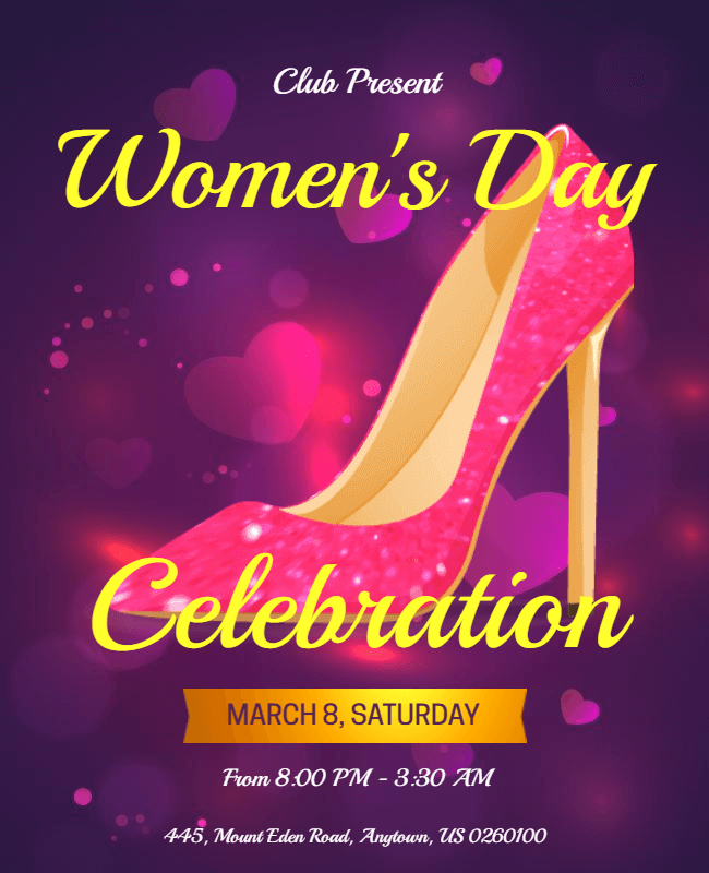 women's day invitation template idea