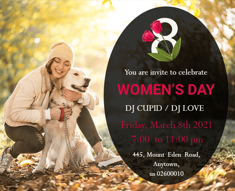 women's day invitation template example