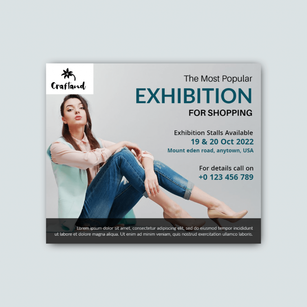 exhibition for shopping ad design idea