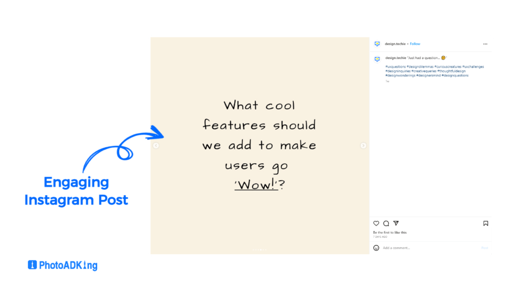 engaging Instagram post