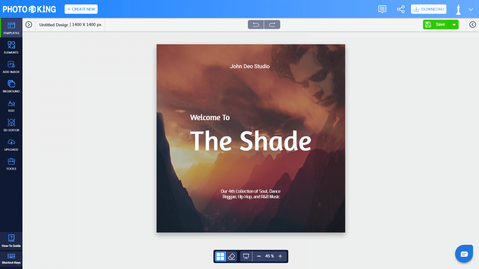 How To Make Album Cover Online With PhotoADKing