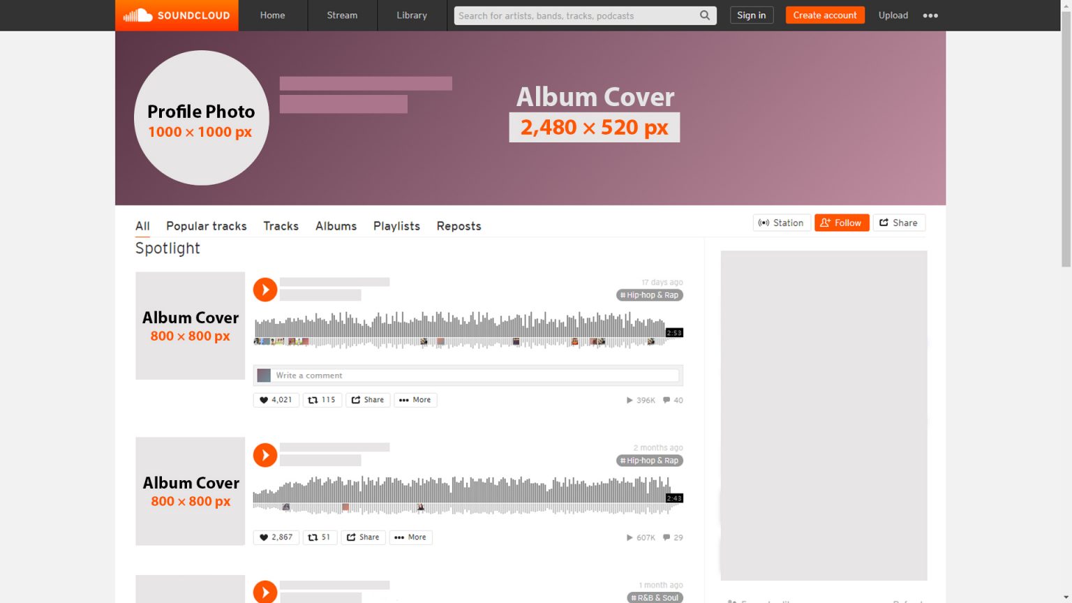 SoundCloud Banner Size Guide & Examples