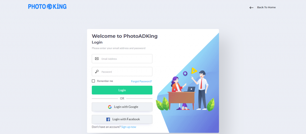 log in to photoadking