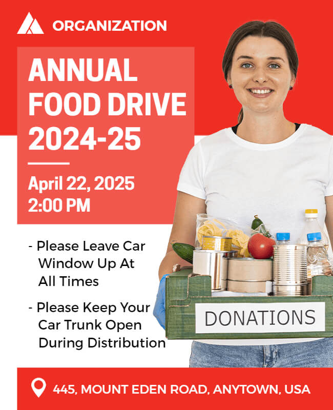 annual food drive flyer