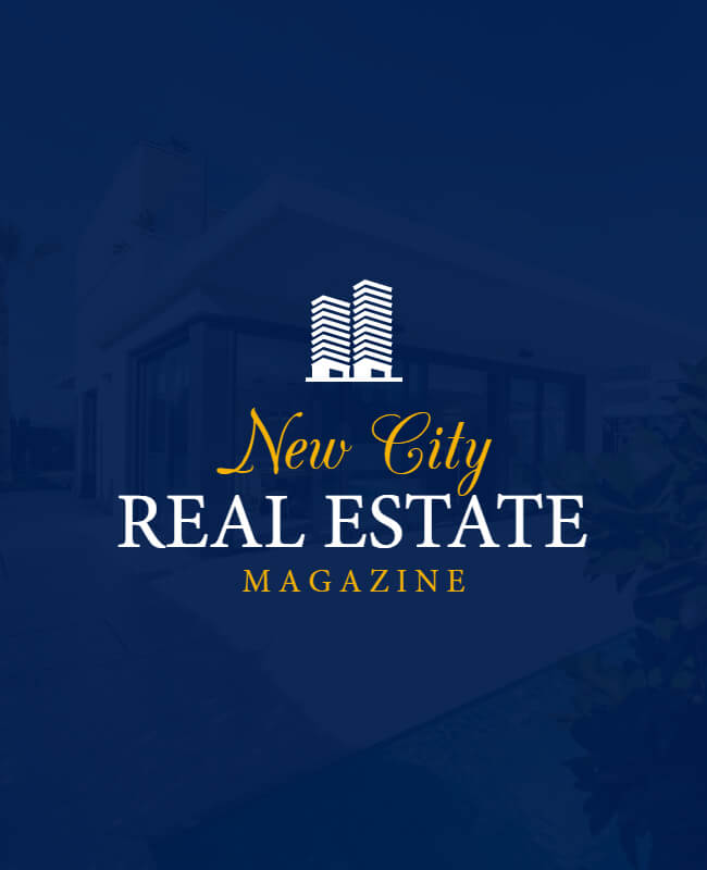 blue real estate flyer