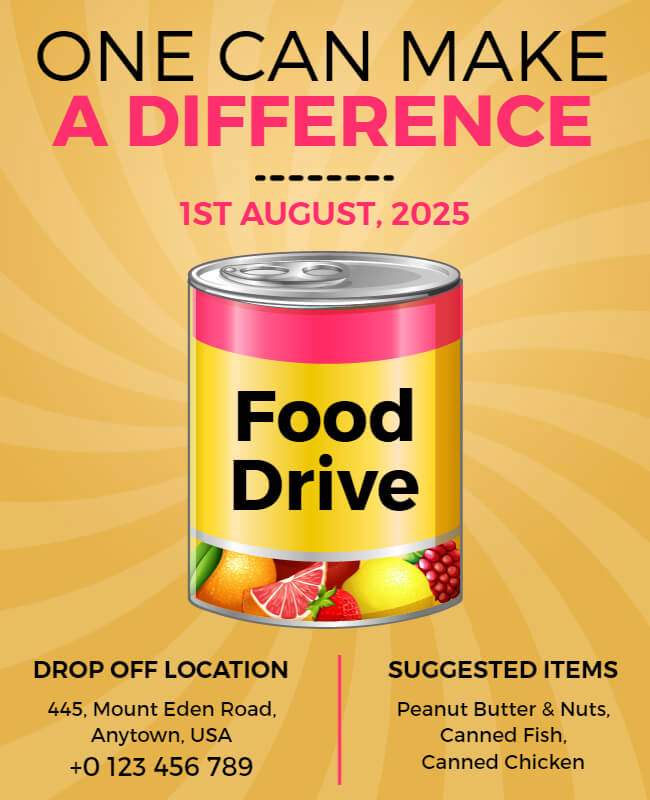 can food drive flyer