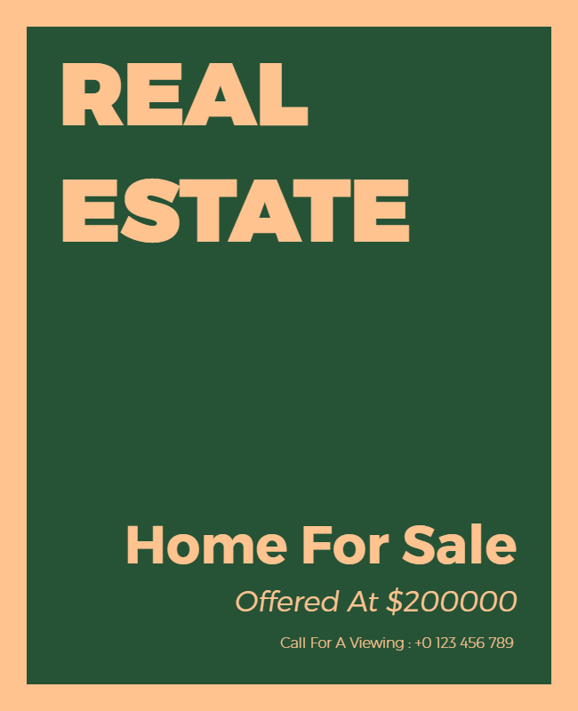 classic real estate flyer