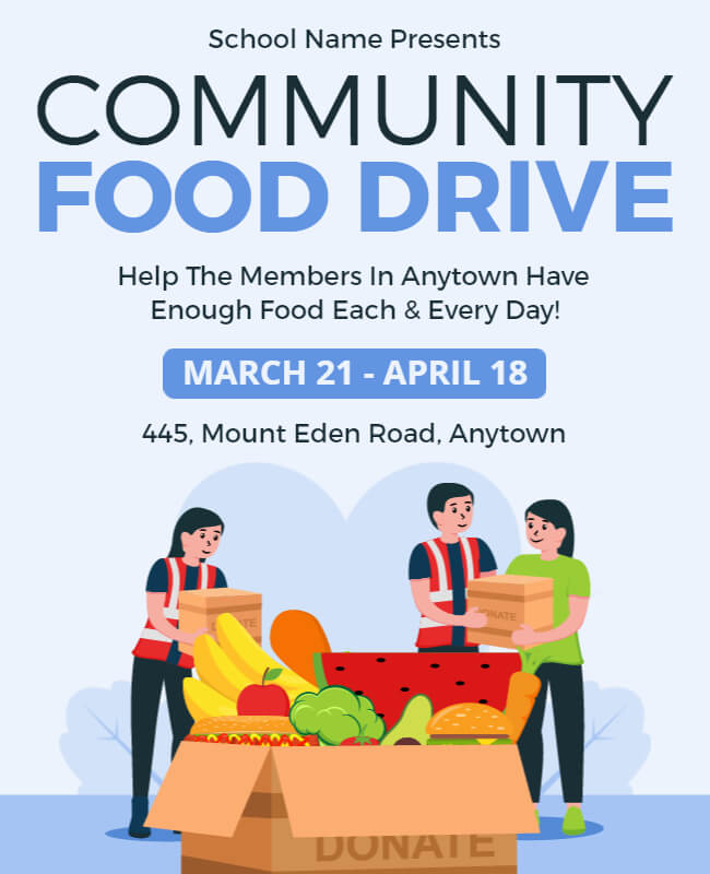 community food drive flyer