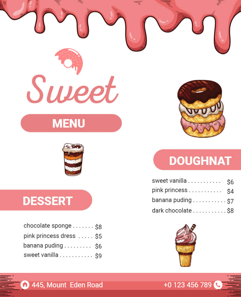 dessert menu 