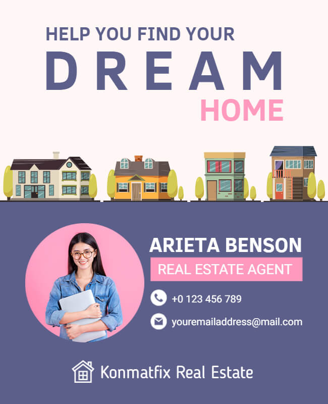 dreamy real estate flyer