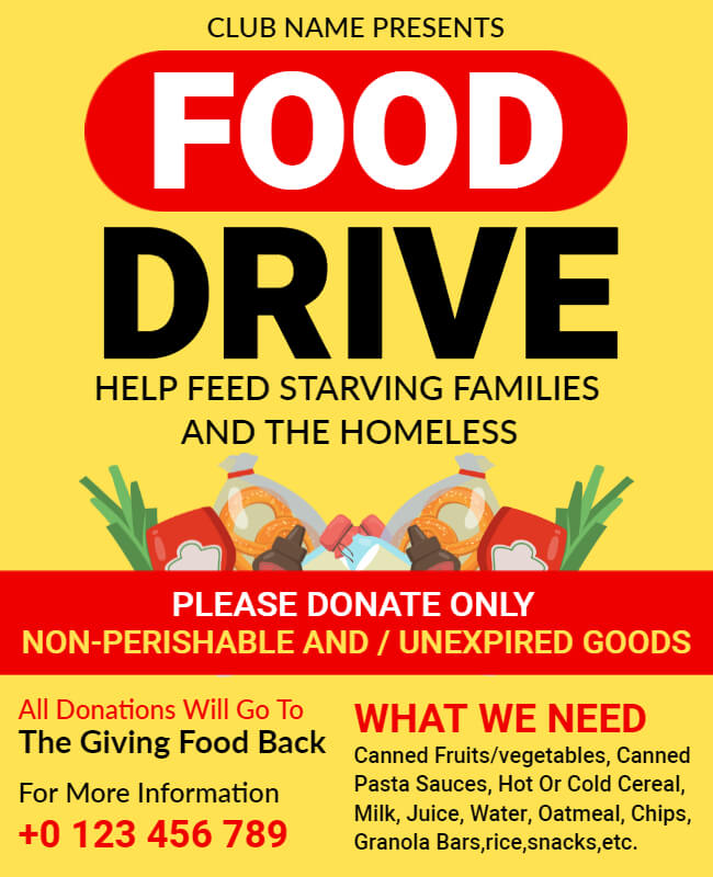 feed the homeless flyer