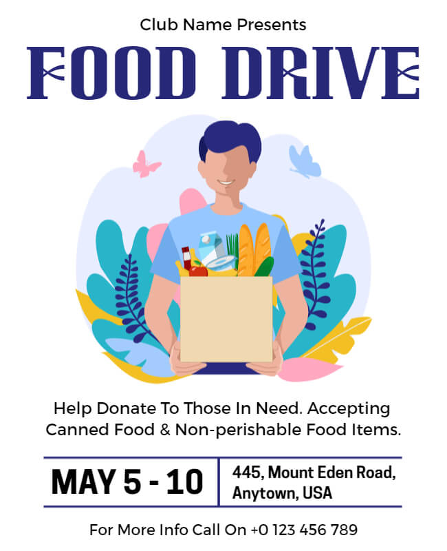 food drive flyer