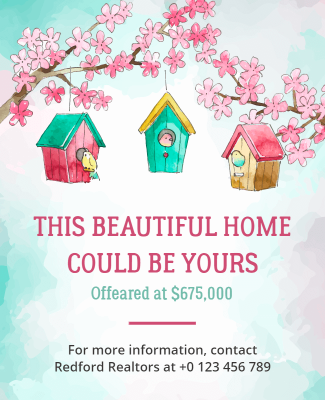 minimalist real estate flyer