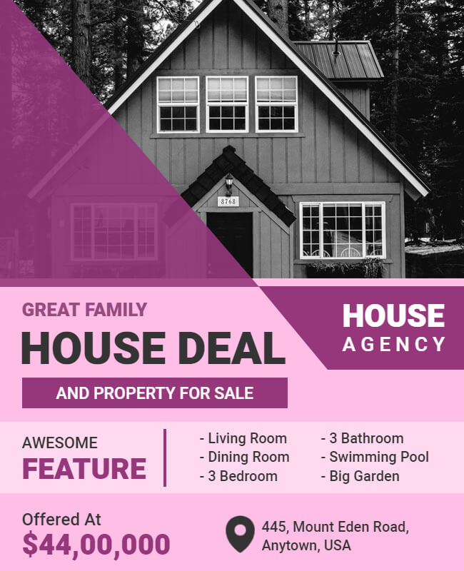 ultra modern real estate flyer