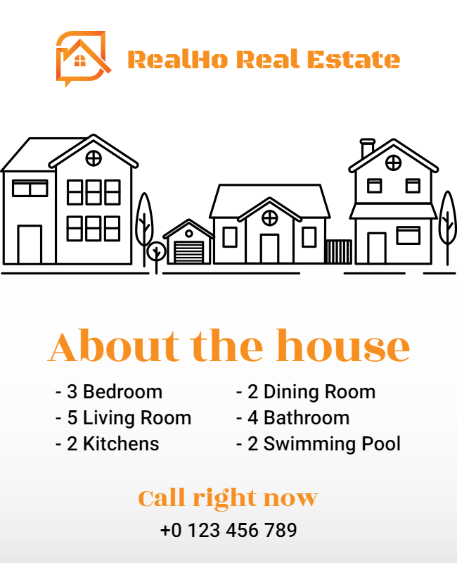 simple real estate flyer