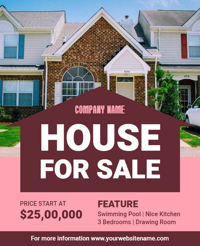 single house real estate flyer