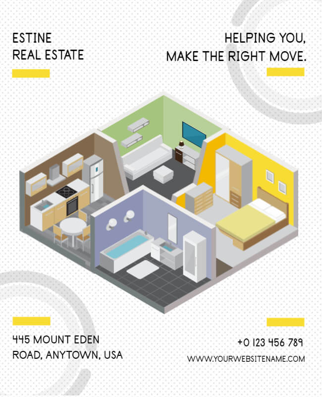 white real estate flyer