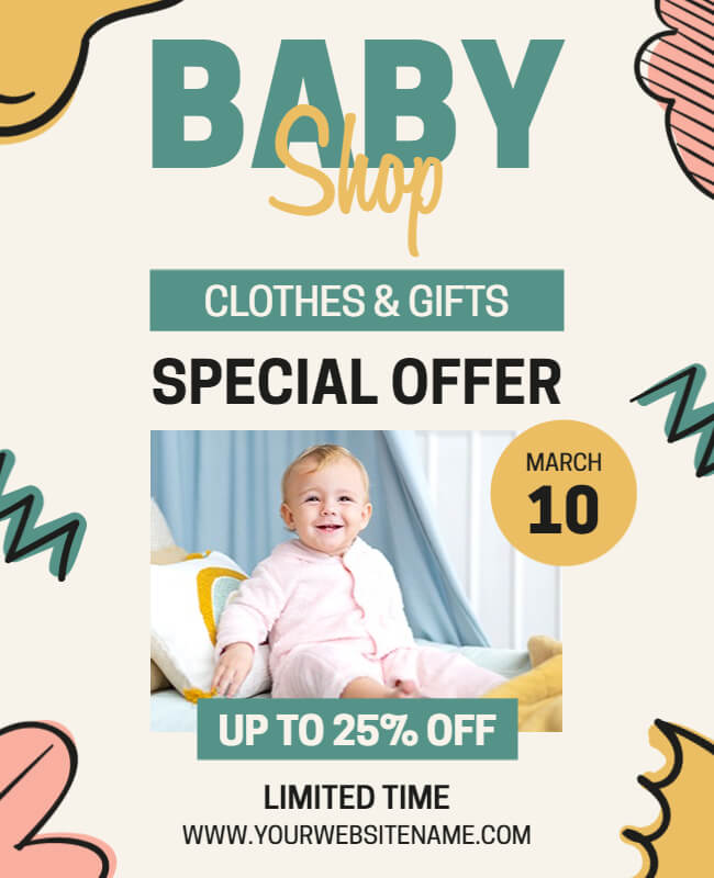 baby shop flyer