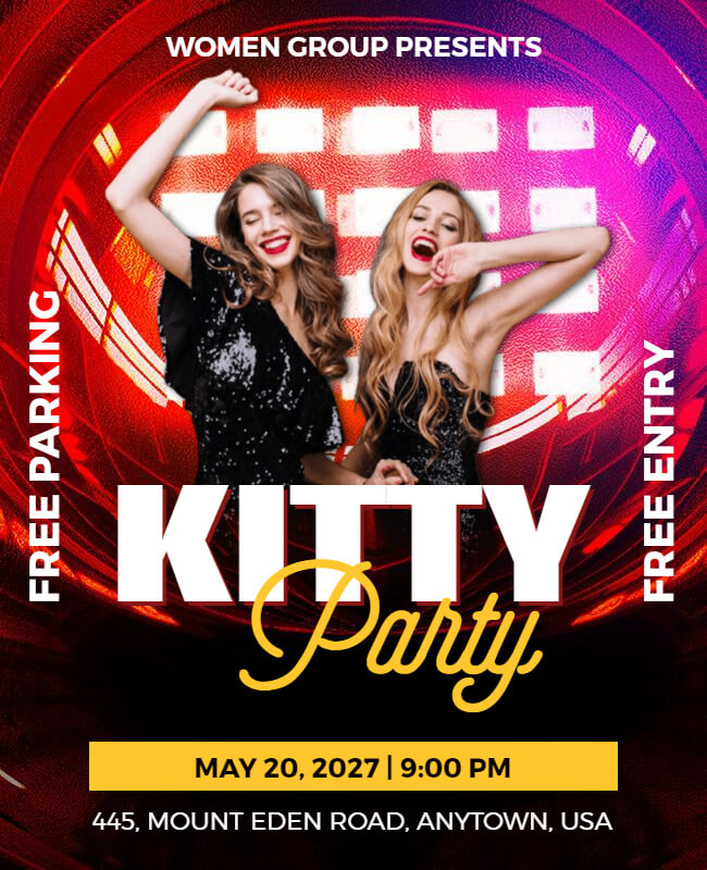 kitty party flyer