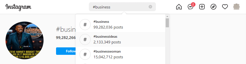 business on instagram