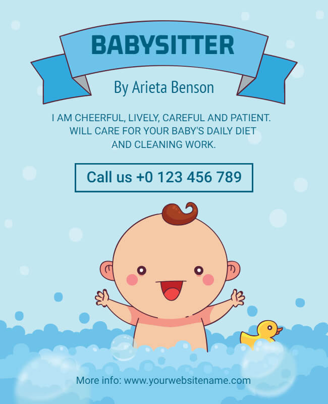 babysitter flyer design ideas