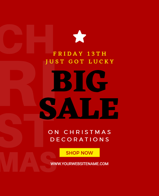 christmas big sale poster