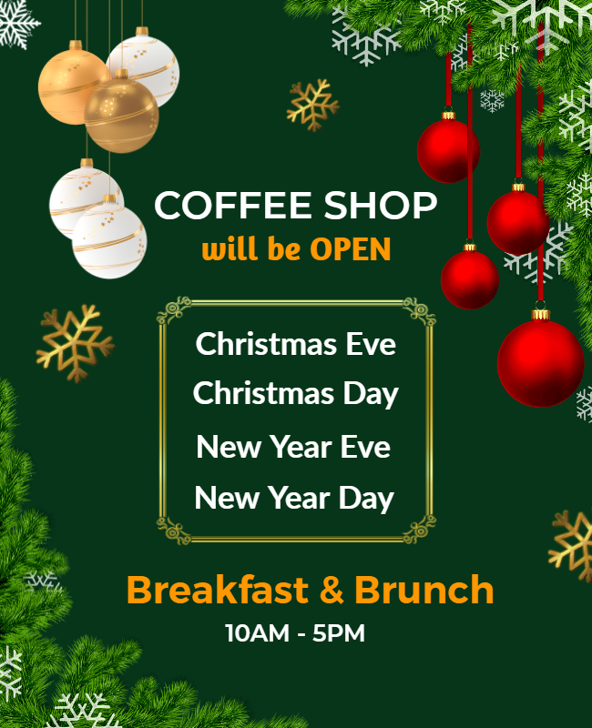 Christmas coffee shop poster idea