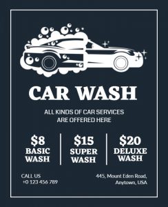 Car Wash Poster Ideas & Examples