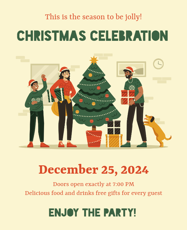 Christmas celebration poster